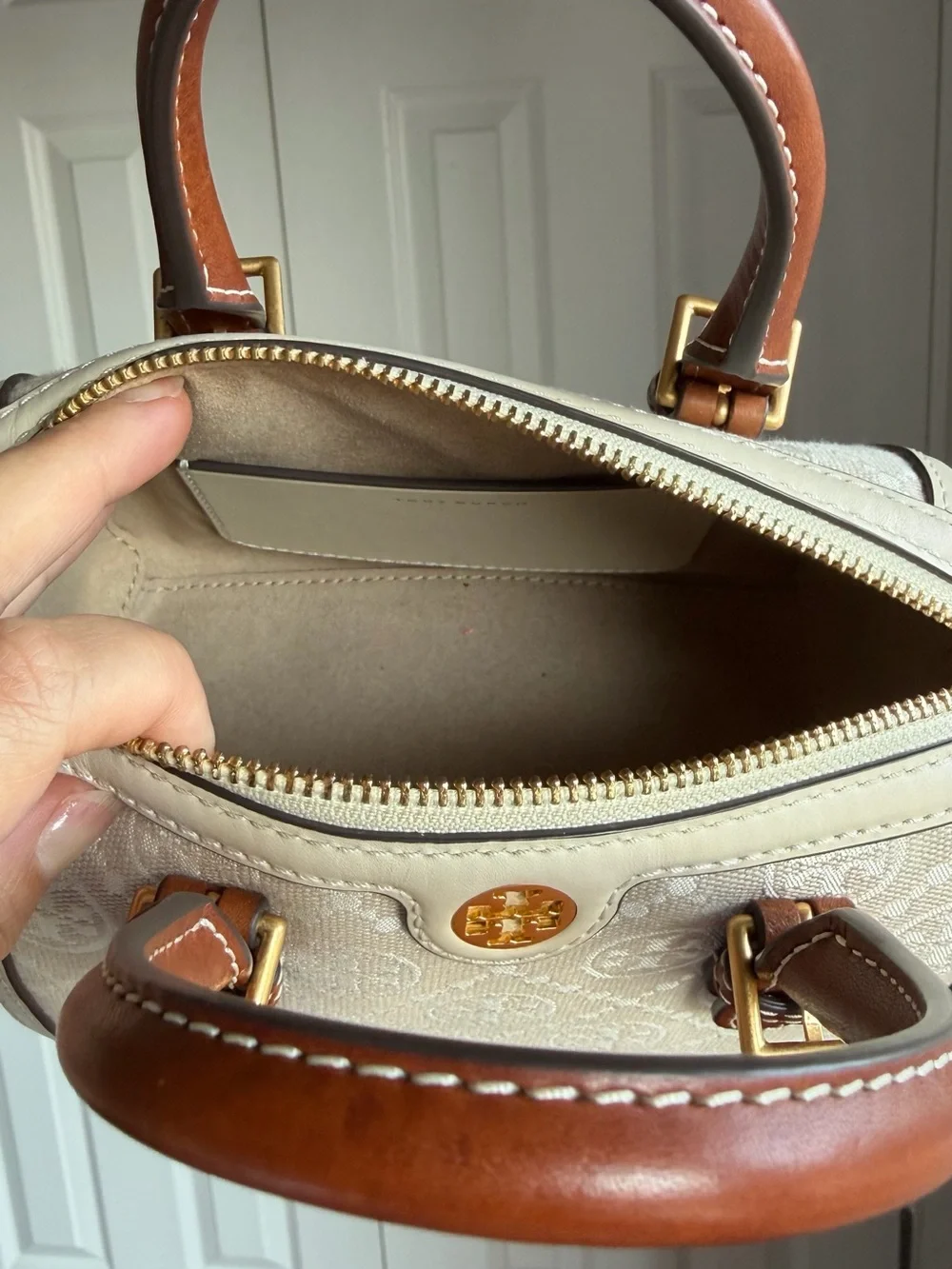 Tory Burch T Monogram Barrel Bag